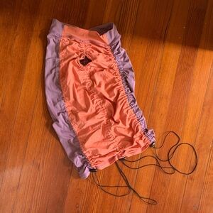 BARRAGAN Orange and Purple Ruched Skirt XS/s